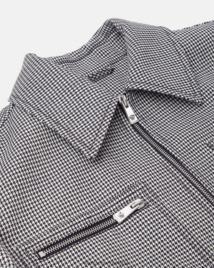 Versace blousonjack met pied-de-poule-rits Heren zwart wit kleding J2T4F41259