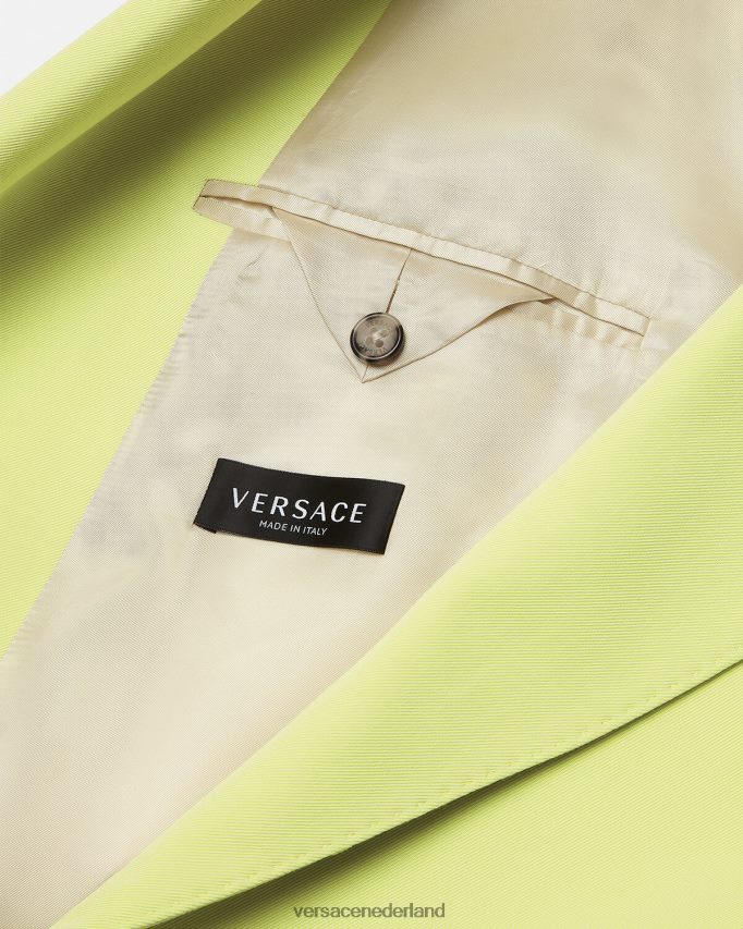 Versace jas met dubbele rij knopen Heren limoen kleding J2T4F41233