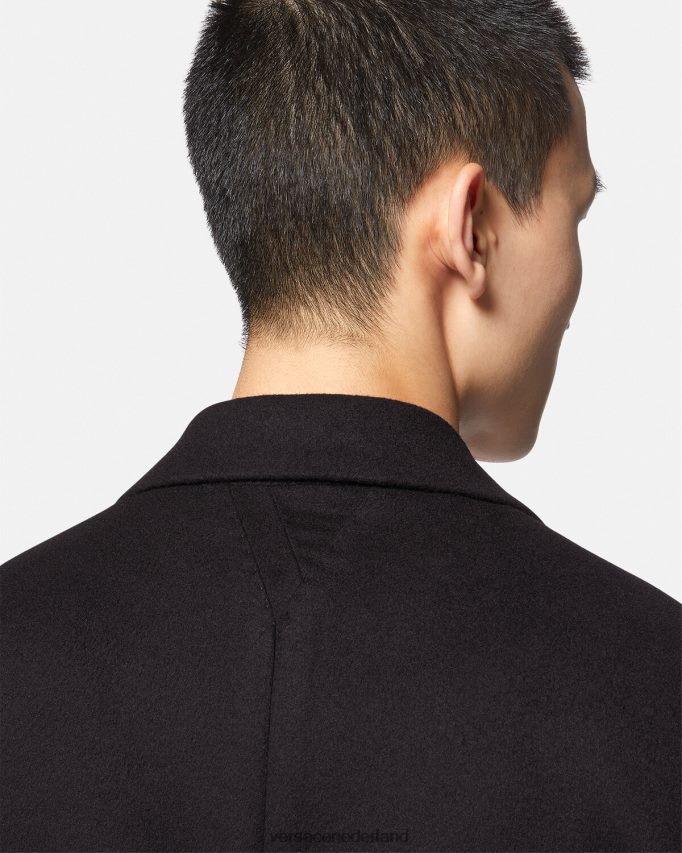 Versace jas met enkele rij knopen Heren zwart kleding J2T4F41227