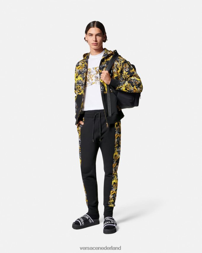 Versace couture joggingbroek met logo Heren zwart goud kleding J2T4F42427