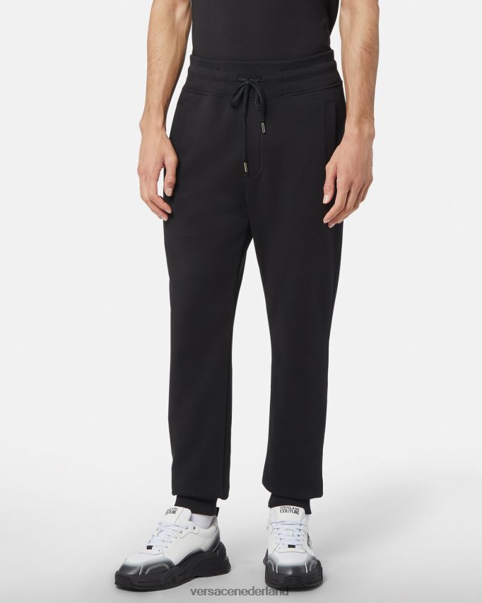 Versace joggingbroek met v-embleem Heren zwart goud kleding J2T4F42436