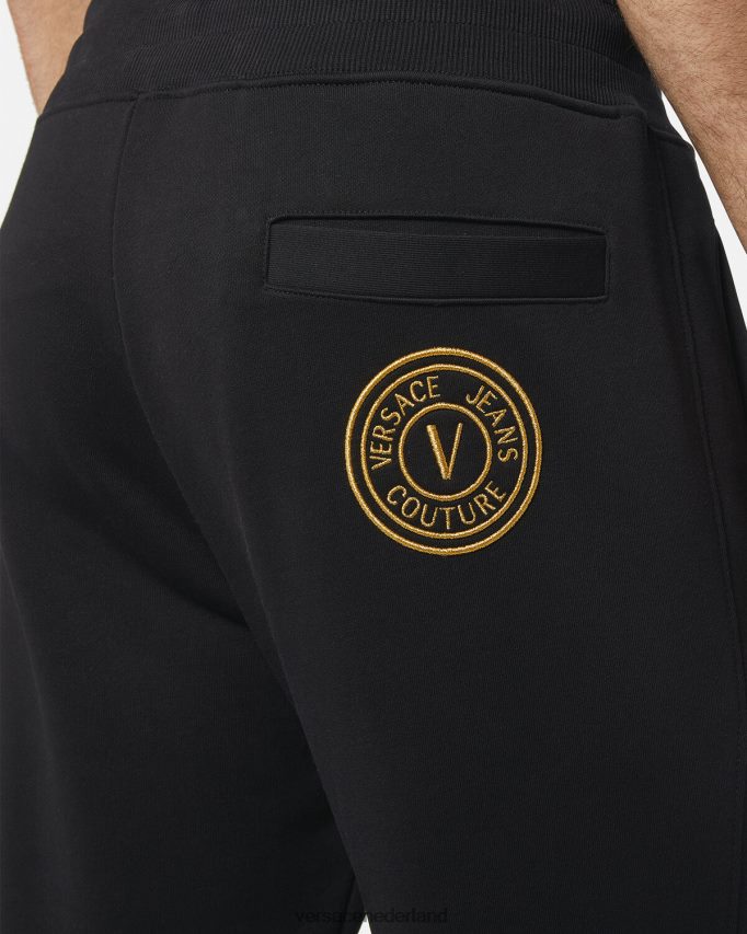 Versace joggingbroek met v-embleem Heren zwart goud kleding J2T4F42436