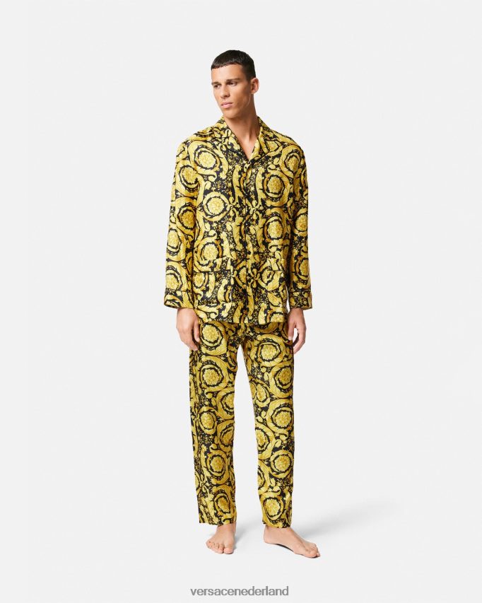 Versace Zijden pyjamabroek met barokprint Heren afdrukken ondergoed en strandkleding J2T4F41736