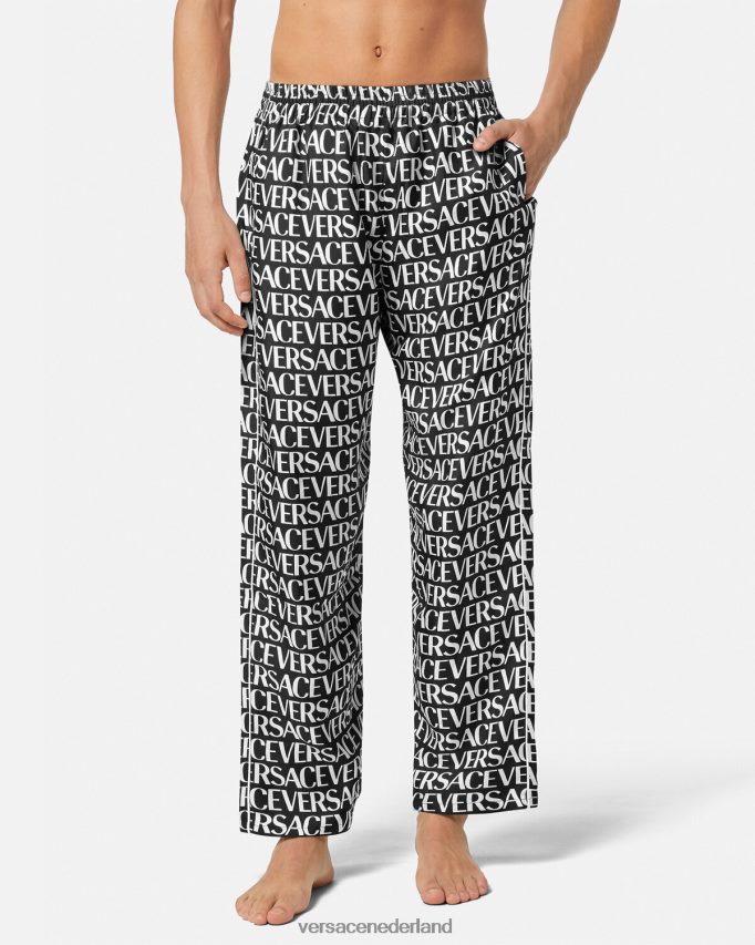 Versace all-over pyjamabroek Heren zwart en afdrukken ondergoed en strandkleding J2T4F41738