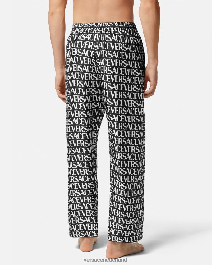 Versace all-over pyjamabroek Heren zwart en afdrukken ondergoed en strandkleding J2T4F41738
