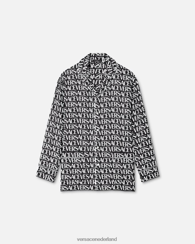 Versace all-over pyjamatop Heren zwart en afdrukken ondergoed en strandkleding J2T4F41737