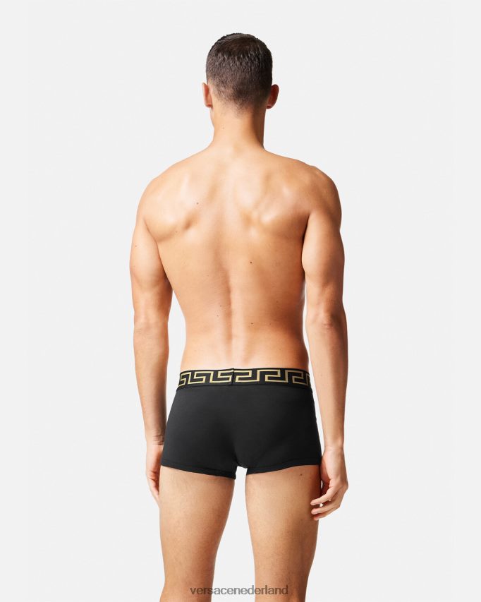 Versace Greca border trunks 2-pack Heren zwart ondergoed en strandkleding J2T4F41753
