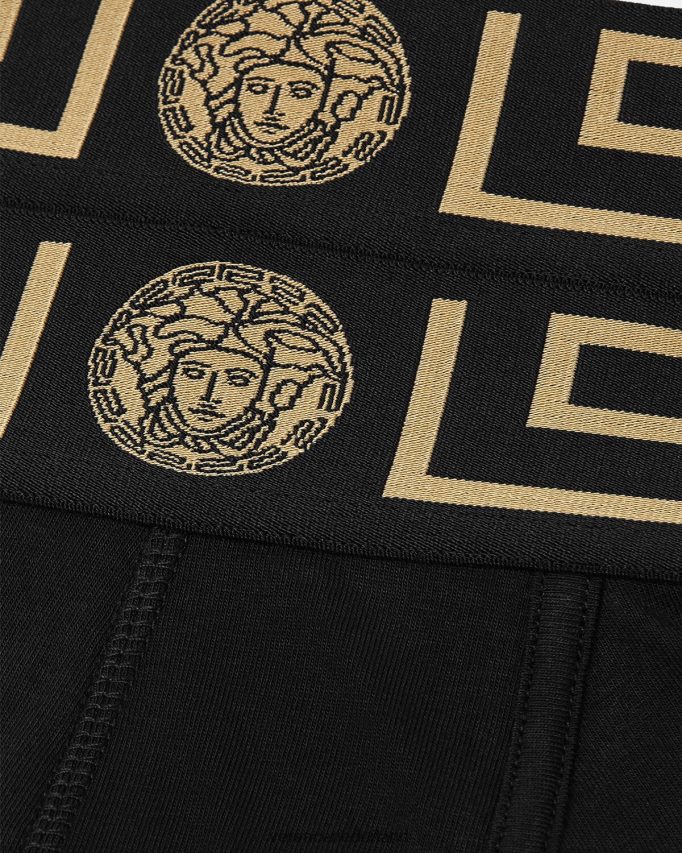Versace Greca border trunks 2-pack Heren zwart ondergoed en strandkleding J2T4F41753