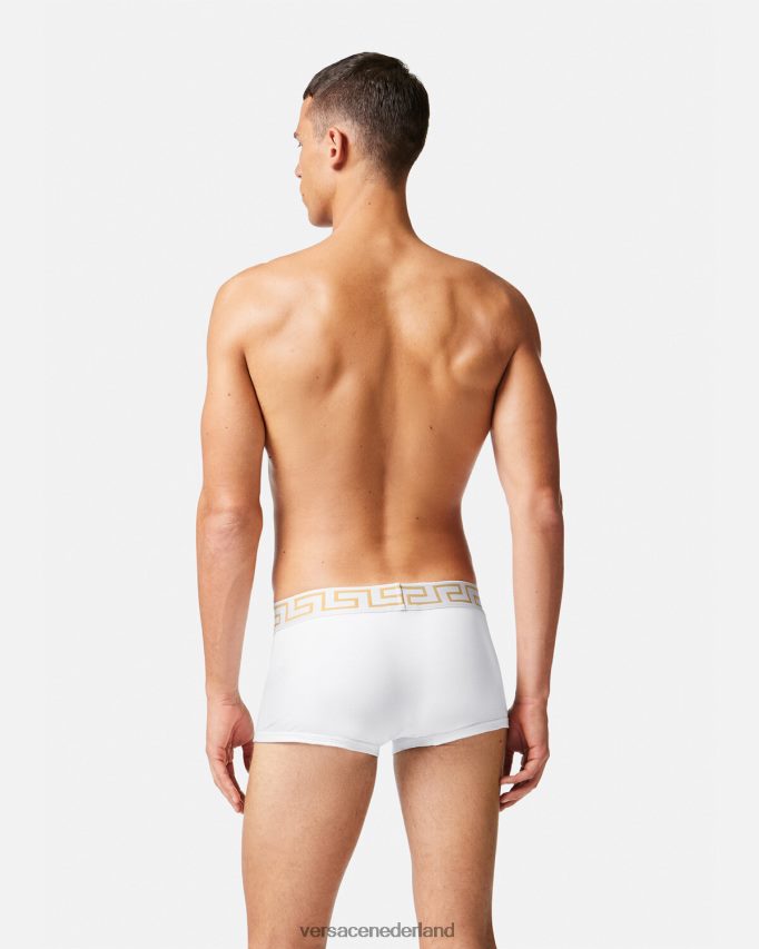 Versace Greca border trunks 2-pack Heren zwart wit ondergoed en strandkleding J2T4F41752
