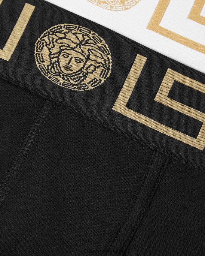 Versace Greca border trunks 2-pack Heren zwart wit ondergoed en strandkleding J2T4F41752