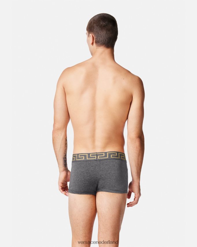 Versace Greca border trunks 3-pack Heren wit & zwart & grijs ondergoed en strandkleding J2T4F41751
