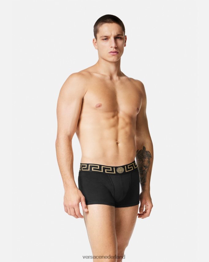 Versace Greca border trunks 3-pack Heren wit & zwart & grijs ondergoed en strandkleding J2T4F41751