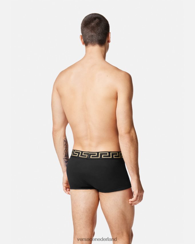 Versace Greca border trunks 3-pack Heren wit & zwart & grijs ondergoed en strandkleding J2T4F41751