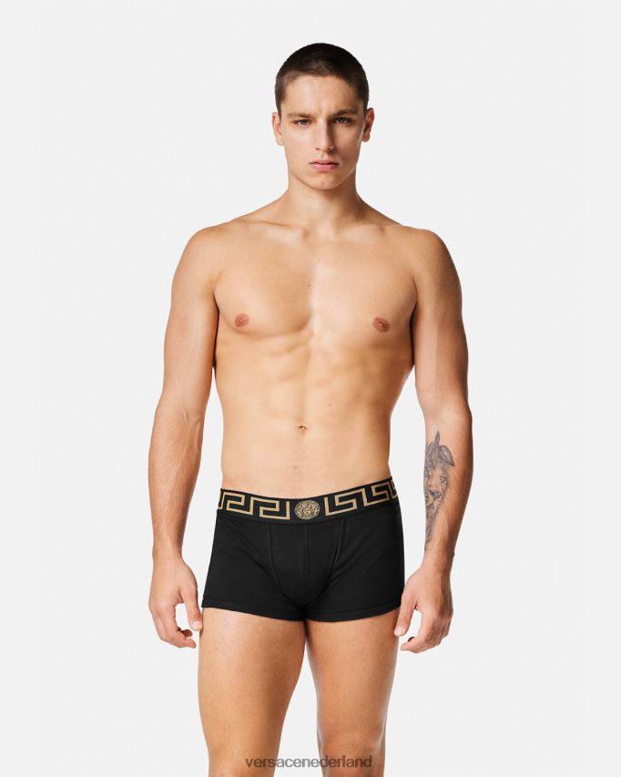 Versace Greca border trunks 3-pack Heren zwart ondergoed en strandkleding J2T4F41750