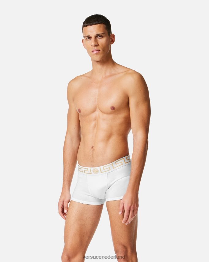 Versace Greca grensstammen Heren wit goud ondergoed en strandkleding J2T4F41758