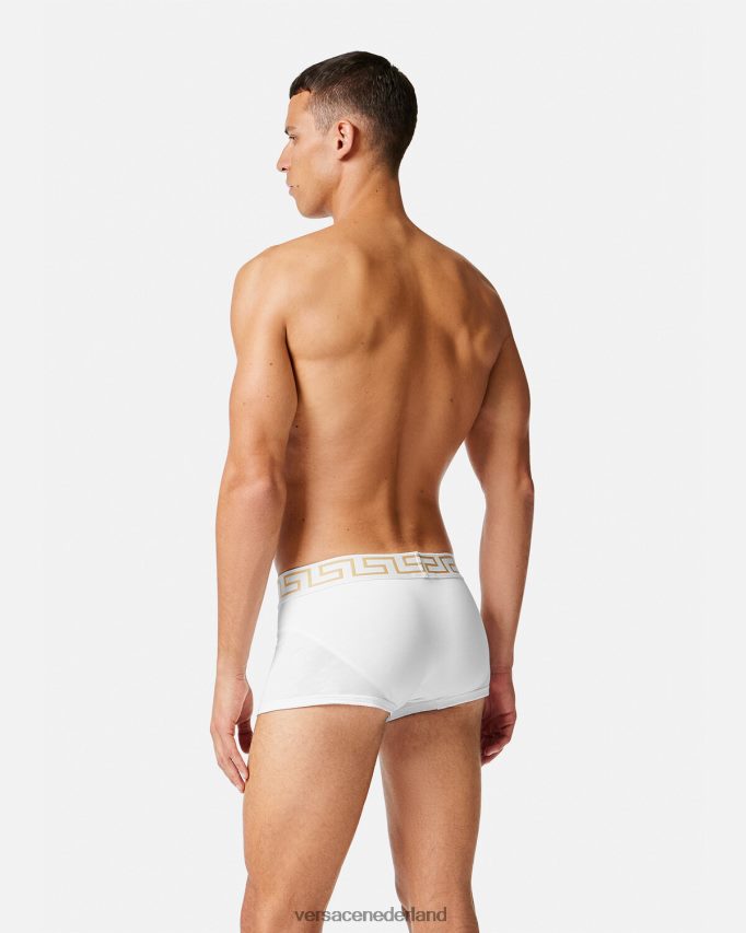 Versace Greca grensstammen Heren wit goud ondergoed en strandkleding J2T4F41758