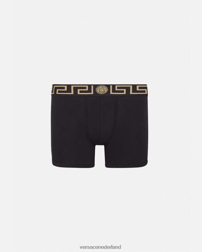 Versace greca border lange stammen Heren zwart ondergoed en strandkleding J2T4F41765