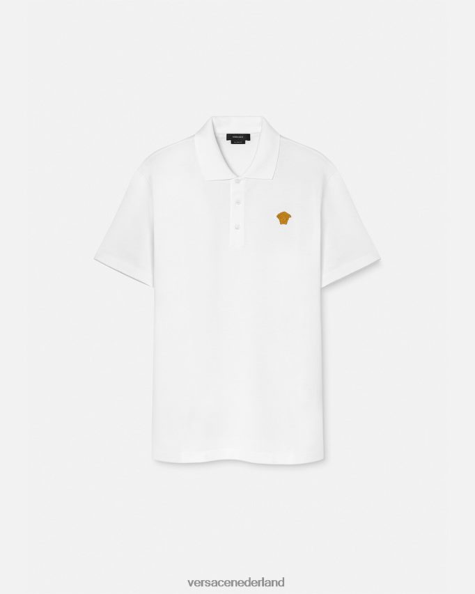 Versace Medusa-poloshirt met korte mouwen Heren wit kleding J2T4F41372