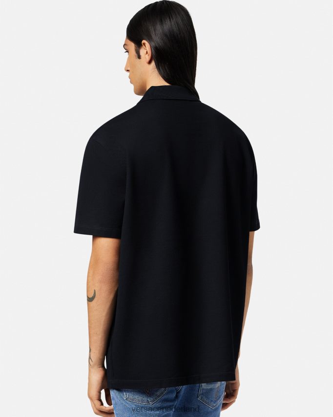 Versace Medusa-poloshirt met korte mouwen Heren zwart kleding J2T4F41373