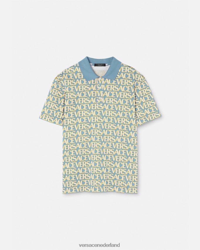Versace all-over polo met korte mouwen Heren afdrukken kleding J2T4F41355