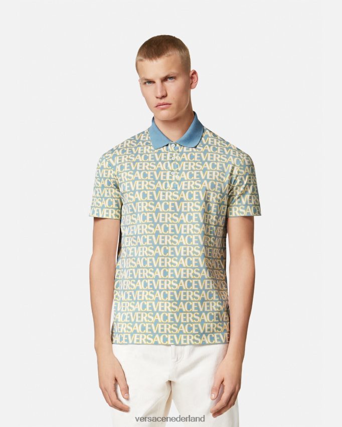Versace all-over polo met korte mouwen Heren afdrukken kleding J2T4F41355