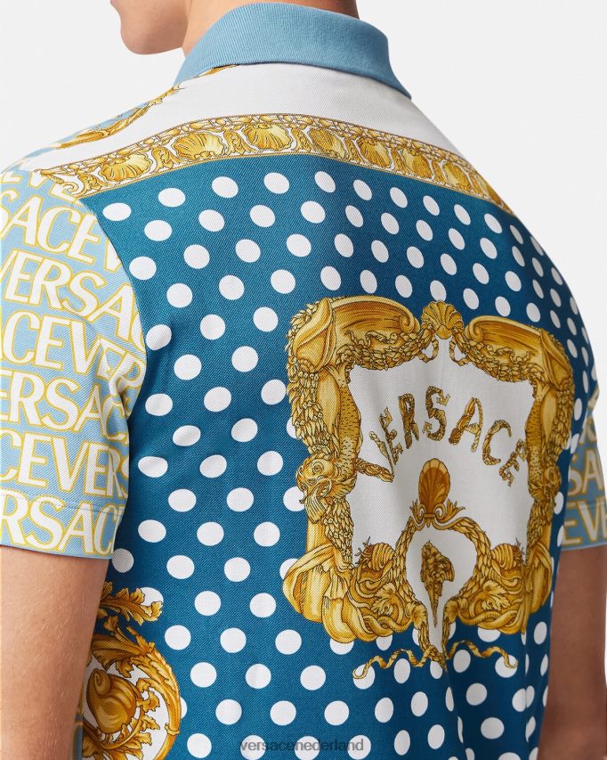 Versace all-over polo met korte mouwen Heren afdrukken kleding J2T4F41355