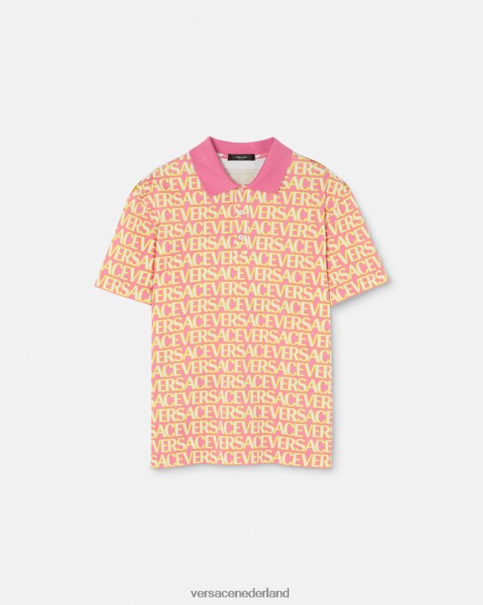 Versace all-over polo met korte mouwen Heren afdrukken kleding J2T4F41356