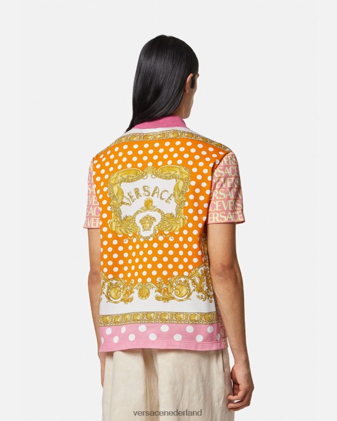 Versace all-over polo met korte mouwen Heren afdrukken kleding J2T4F41356