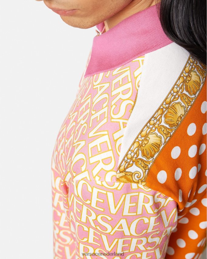 Versace all-over polo met korte mouwen Heren afdrukken kleding J2T4F41356