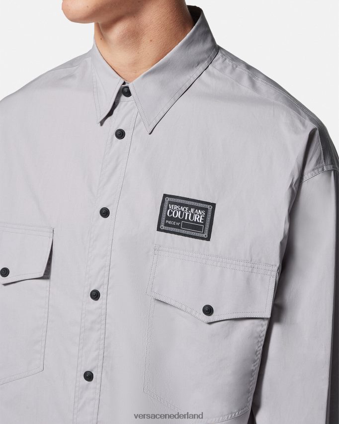 Versace stuknummer logo shirt Heren zwart en afdrukken kleding J2T4F42400