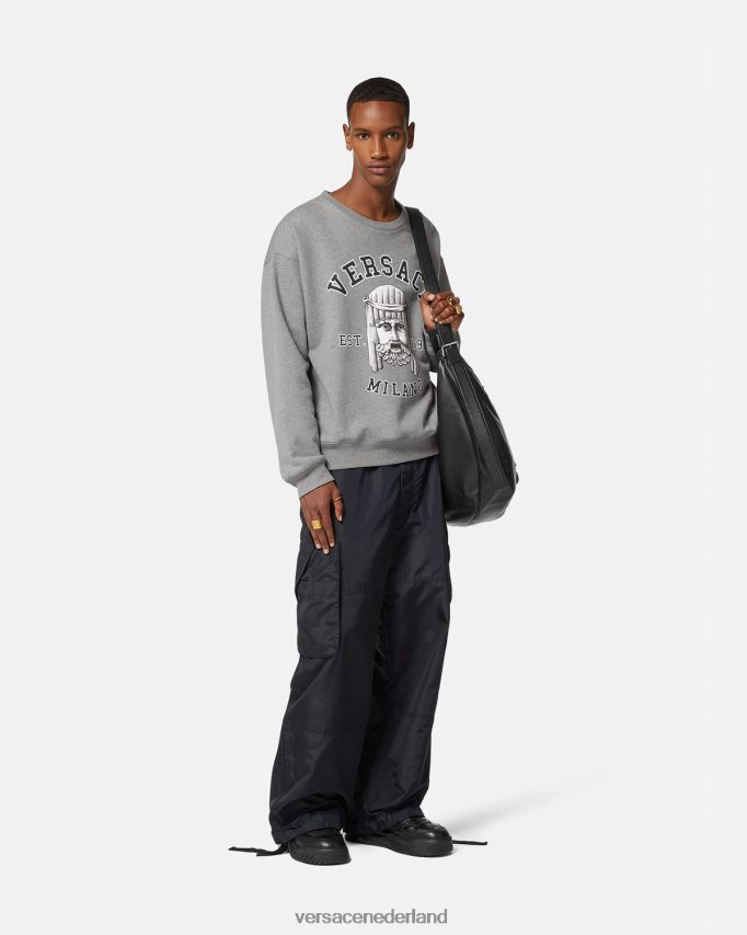 Versace Sweatshirt met La Maschera-logo Heren grijs kleding J2T4F41415