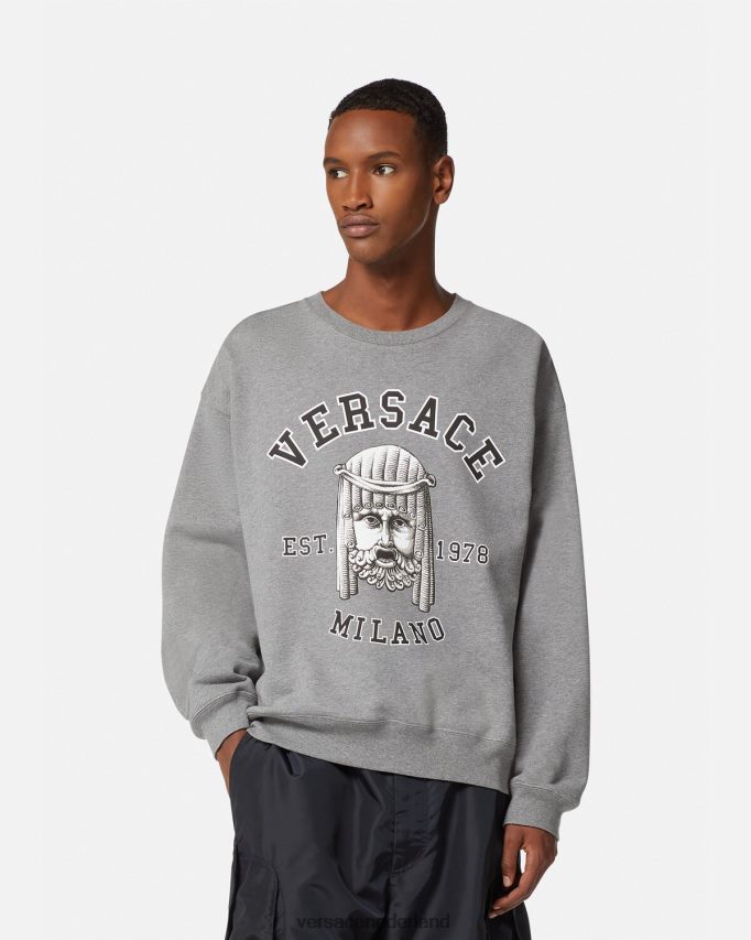Versace Sweatshirt met La Maschera-logo Heren grijs kleding J2T4F41415