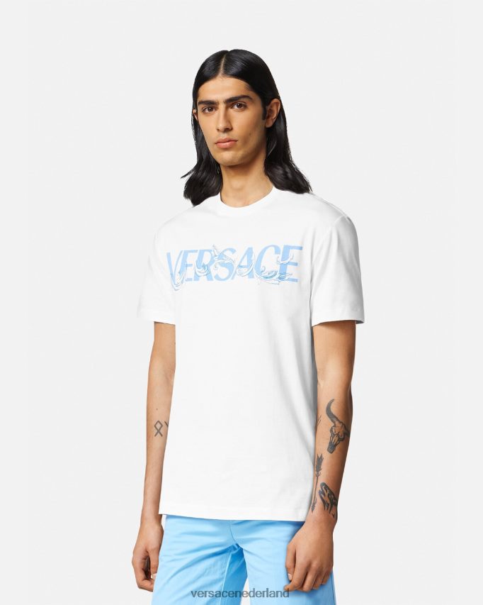 Versace Barocco silhouet logo t-shirt Heren wit kleding J2T4F41366