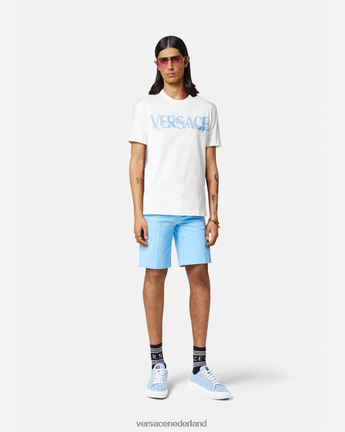 Versace Barocco silhouet logo t-shirt Heren wit kleding J2T4F41366