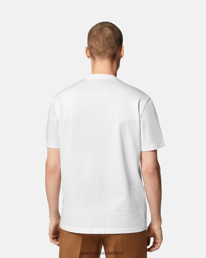 Versace Barocco silhouet logo t-shirt Heren wit kleding J2T4F41379