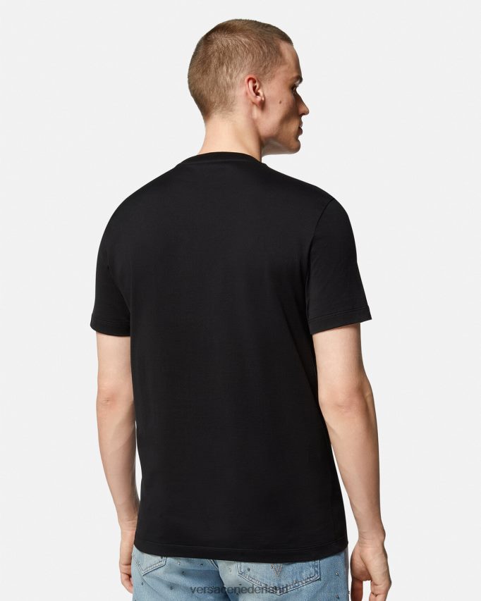 Versace T-shirt met La Greca-logo Heren zwart kleding J2T4F41409