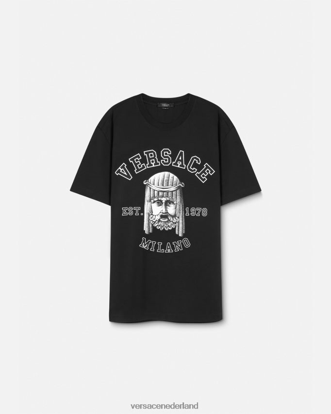 Versace T-shirt met La Maschera-logo Heren zwart kleding J2T4F41385