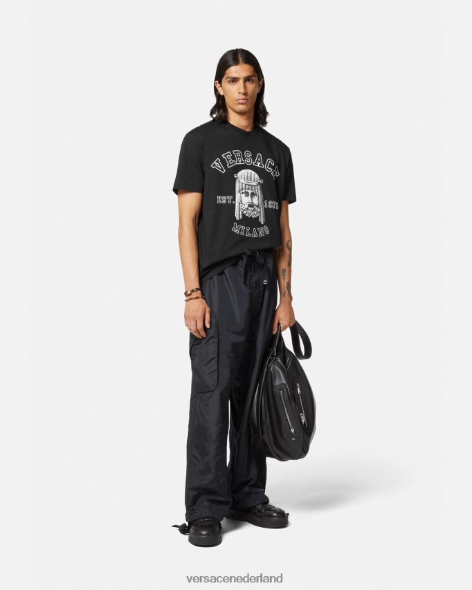 Versace T-shirt met La Maschera-logo Heren zwart kleding J2T4F41385