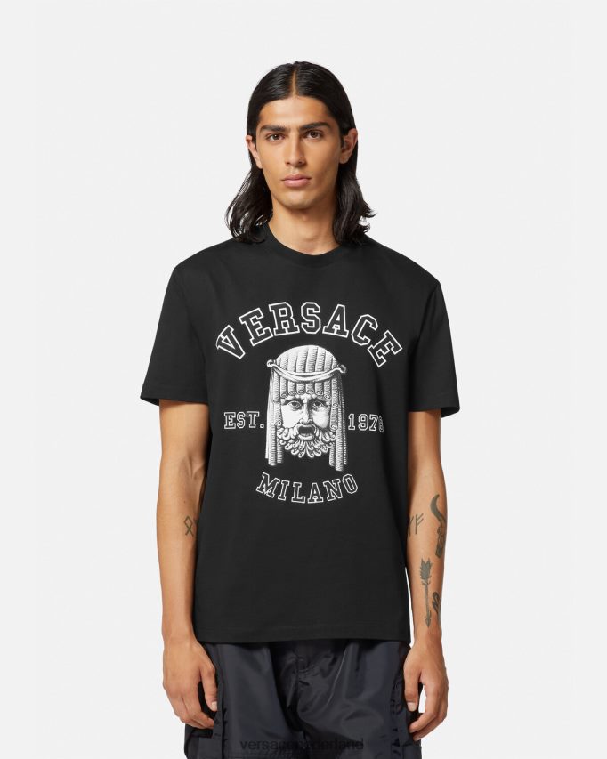 Versace T-shirt met La Maschera-logo Heren zwart kleding J2T4F41385
