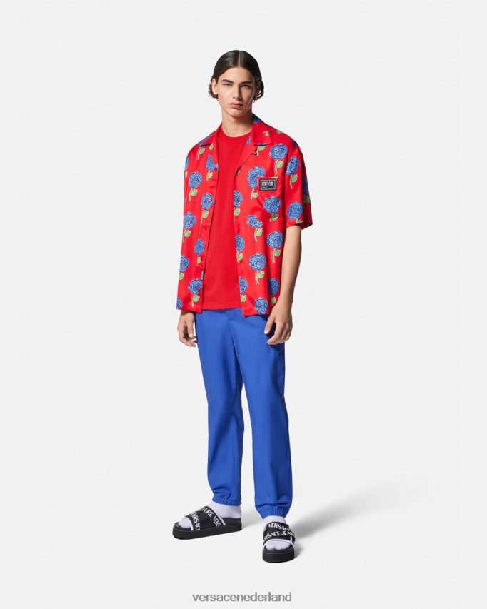 Versace T-shirt met rozenlogo Heren oranje kleding J2T4F42373