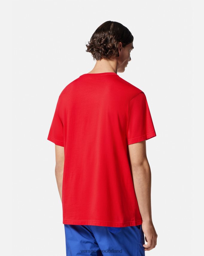 Versace T-shirt met rozenlogo Heren oranje kleding J2T4F42373