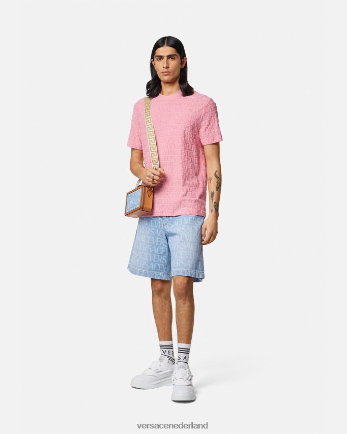 Versace all-over handdoek-t-shirt Heren één kleur kleding J2T4F41353