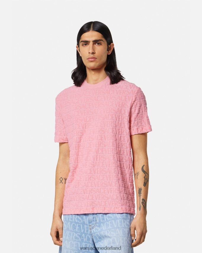Versace all-over handdoek-t-shirt Heren één kleur kleding J2T4F41353