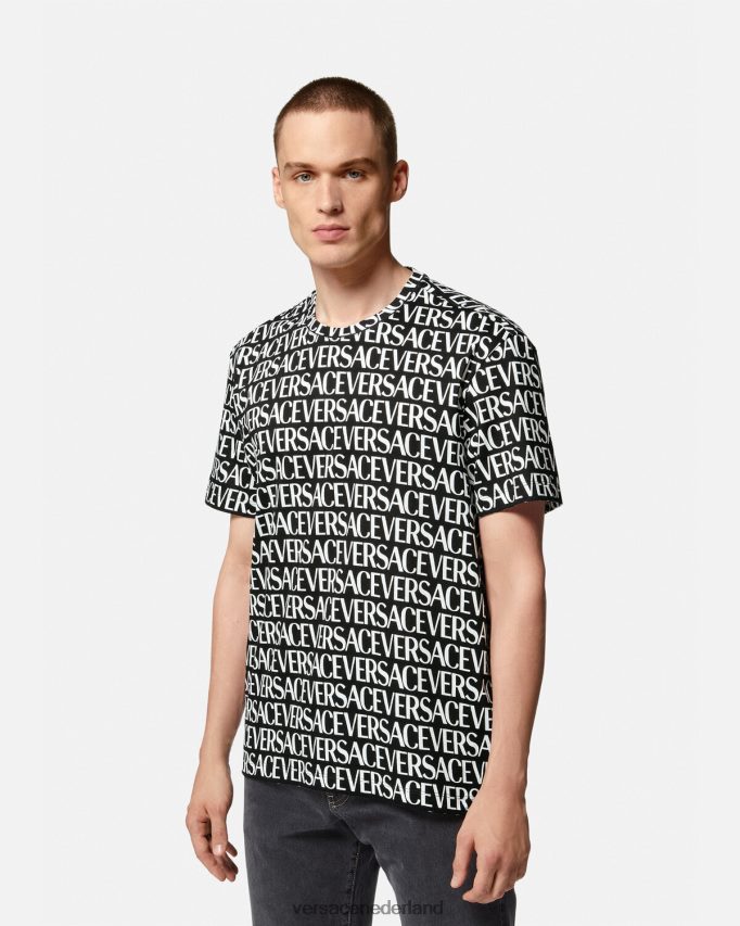 Versace volledig t-shirt Heren zwart en afdrukken kleding J2T4F41390