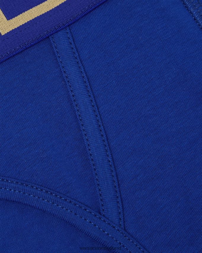 Versace Greca slipje met rand Heren blauw ondergoed en strandkleding J2T4F41787