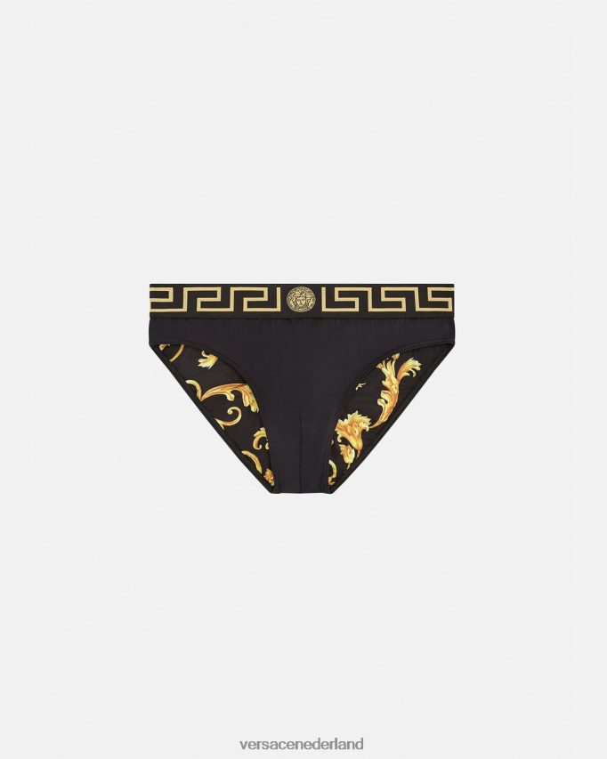 Versace Greca zwembroek met rand Heren zwart ondergoed en strandkleding J2T4F41815