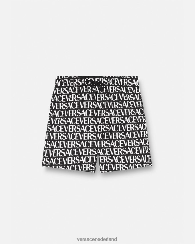 Versace all-over boardshorts Heren zwart en afdrukken ondergoed en strandkleding J2T4F41803