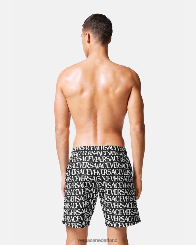 Versace all-over boardshorts Heren zwart en afdrukken ondergoed en strandkleding J2T4F41803