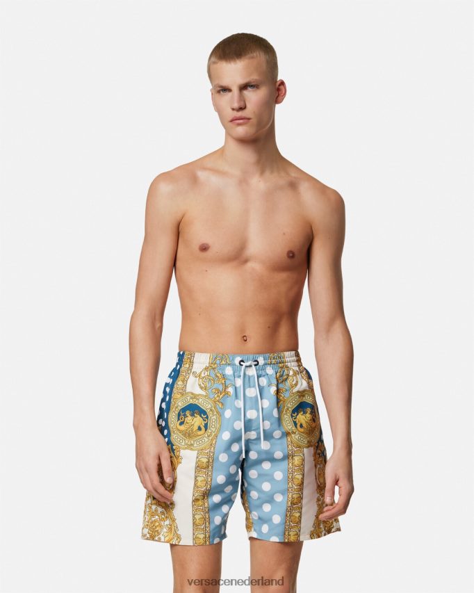 Versace barokke boardshorts met zeeschelpen Heren afdrukken ondergoed en strandkleding J2T4F41802