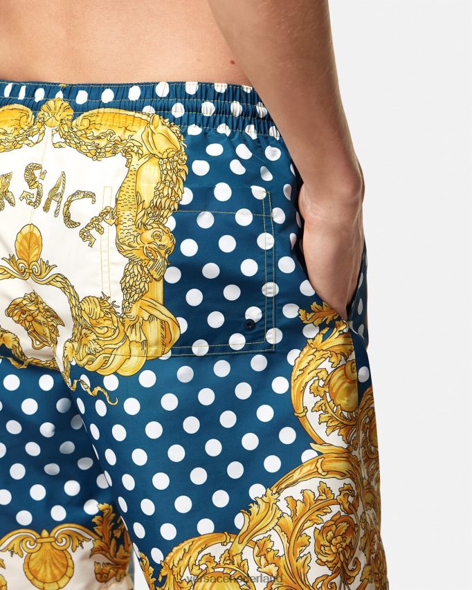 Versace barokke boardshorts met zeeschelpen Heren afdrukken ondergoed en strandkleding J2T4F41802